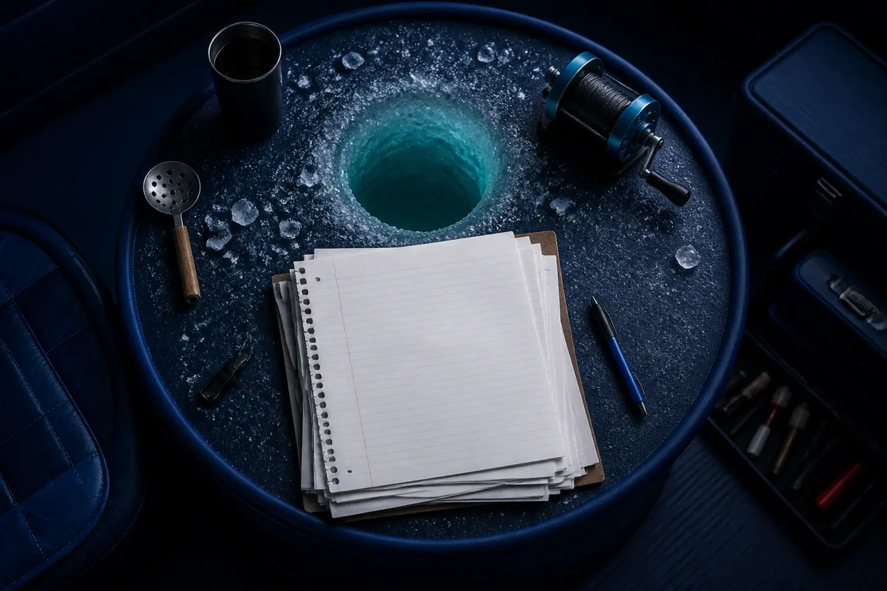 Article cards and notes around an icy round table